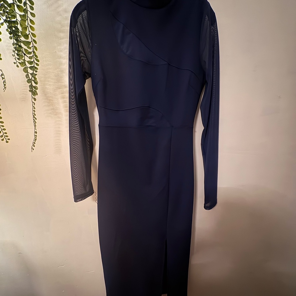 Fashion Nova Navy Long Sleeve Dress